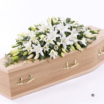 Lily Casket Spray   White