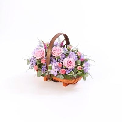 Large Mixed Basket   Pink and Lilac