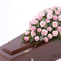 Rose and Carnation Casket Spray   Pink