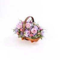 Large Mixed Basket   Pink and Lilac