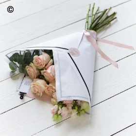 Beautifully Simple Flat Bouquet Pink