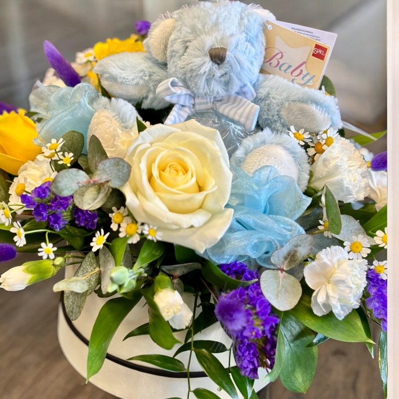 Baby Boy Cuddly Hat Box