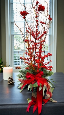 Elegant Winter Berry Arrangement