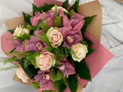 Luxury Pink Rose Orchid bouquet