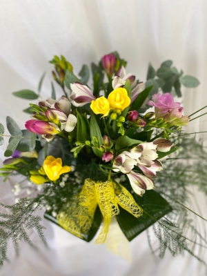 Simply sweet scented freesia vase