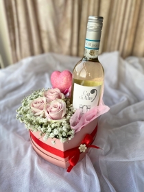Mother’s Day heart with wine