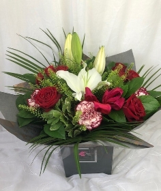 Scarlet Surprise Hand tied bouquet