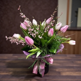 Spring Tulip Romance Vase